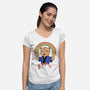 Meowgical Cat-Womens-V-Neck-Tee-vp021