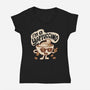 I'm A Yappuccino-Womens-V-Neck-Tee-Nemons