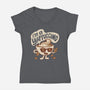 I'm A Yappuccino-Womens-V-Neck-Tee-Nemons