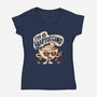 I'm A Yappuccino-Womens-V-Neck-Tee-Nemons