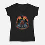 A Night Of Witchcraft-Womens-V-Neck-Tee-glitchygorilla