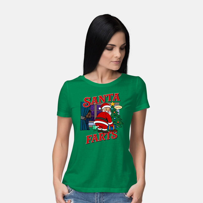 Santa Farts-Womens-Basic-Tee-Boggs Nicolas