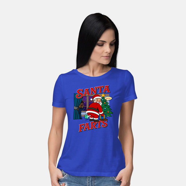 Santa Farts-Womens-Basic-Tee-Boggs Nicolas