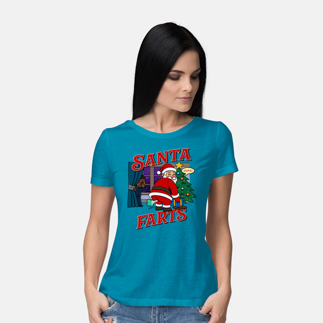 Santa Farts-Womens-Basic-Tee-Boggs Nicolas