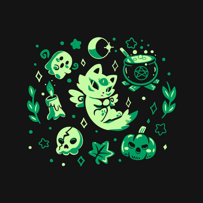 Green Halloween Vibes-Mens-Basic-Tee-TechraNova