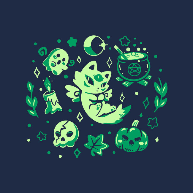 Green Halloween Vibes-Mens-Basic-Tee-TechraNova