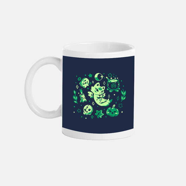Green Halloween Vibes-None-Mug-Drinkware-TechraNova