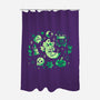 Green Halloween Vibes-None-Polyester-Shower Curtain-TechraNova