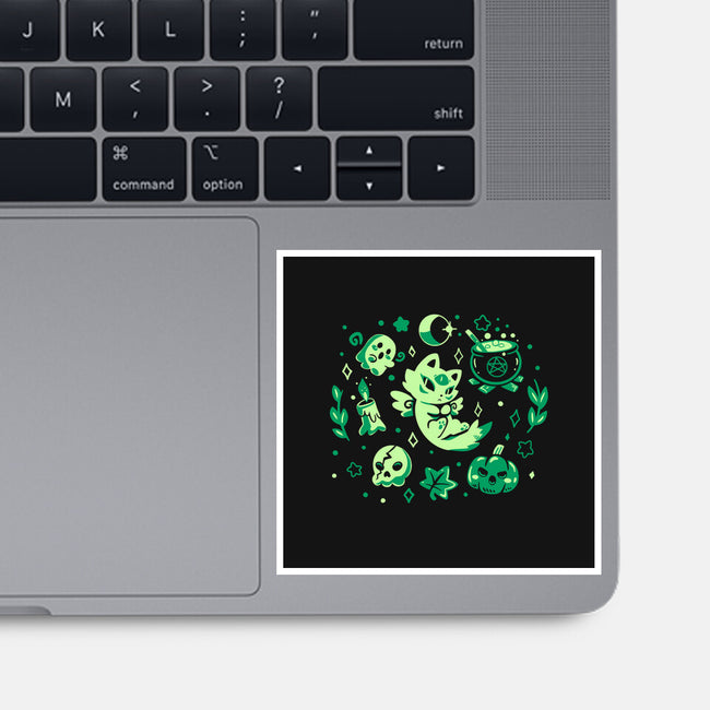 Green Halloween Vibes-None-Glossy-Sticker-TechraNova