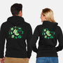 Green Halloween Vibes-Unisex-Zip-Up-Sweatshirt-TechraNova