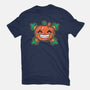 Pumpkin Corn Crossbones-Mens-Basic-Tee-krisren28
