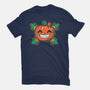 Pumpkin Corn Crossbones-Womens-Fitted-Tee-krisren28