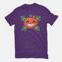 Pumpkin Corn Crossbones-Womens-Fitted-Tee-krisren28
