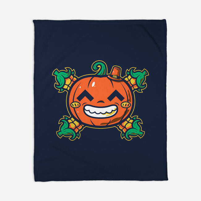 Pumpkin Corn Crossbones-None-Fleece-Blanket-krisren28