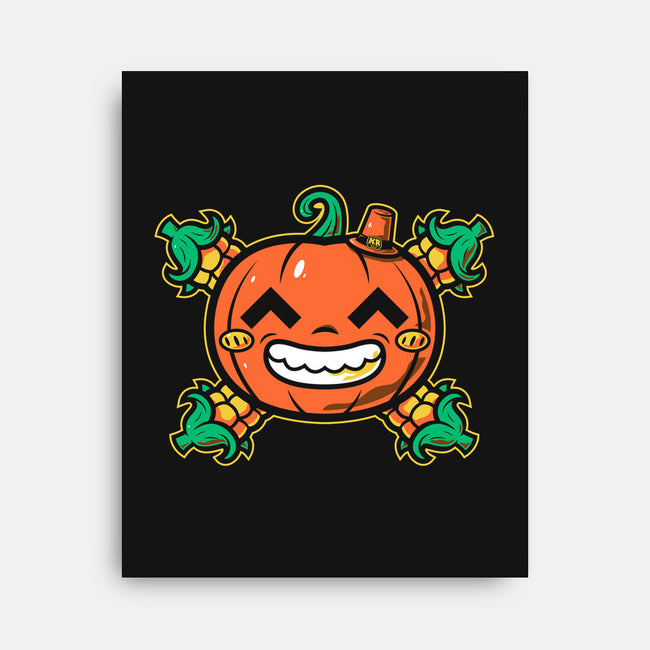 Pumpkin Corn Crossbones-None-Stretched-Canvas-krisren28