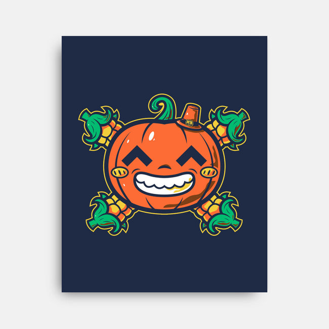 Pumpkin Corn Crossbones-None-Stretched-Canvas-krisren28