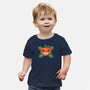 Pumpkin Corn Crossbones-Baby-Basic-Tee-krisren28