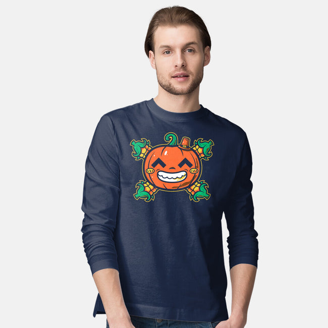 Pumpkin Corn Crossbones-Mens-Long Sleeved-Tee-krisren28