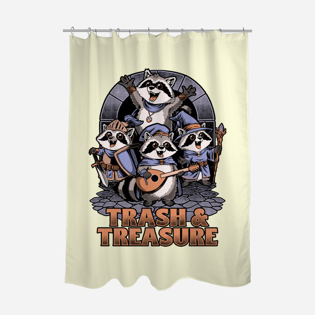 RPG Raccoon Crew-None-Polyester-Shower Curtain-Studio Mootant