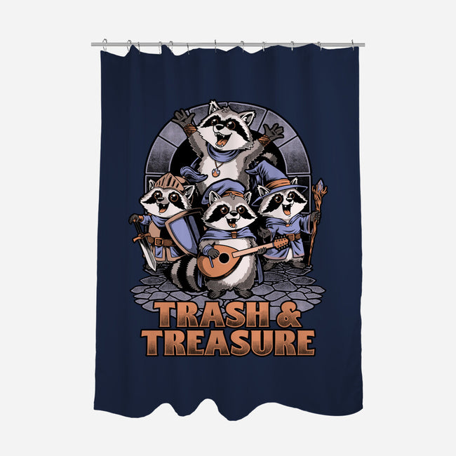 RPG Raccoon Crew-None-Polyester-Shower Curtain-Studio Mootant