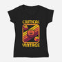 RPG Vintage Critical Dice-Womens-V-Neck-Tee-Studio Mootant