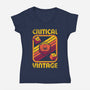 RPG Vintage Critical Dice-Womens-V-Neck-Tee-Studio Mootant