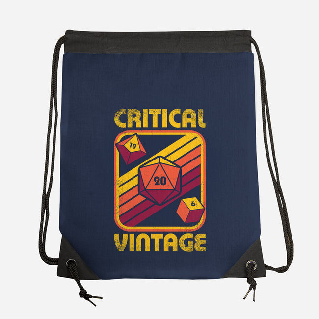 RPG Vintage Critical Dice-None-Drawstring-Bag-Studio Mootant