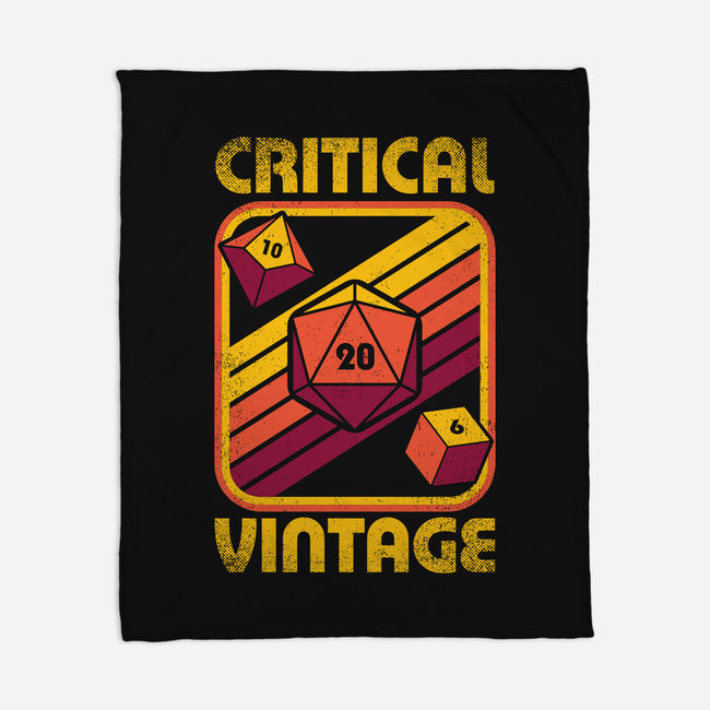 RPG Vintage Critical Dice-None-Fleece-Blanket-Studio Mootant