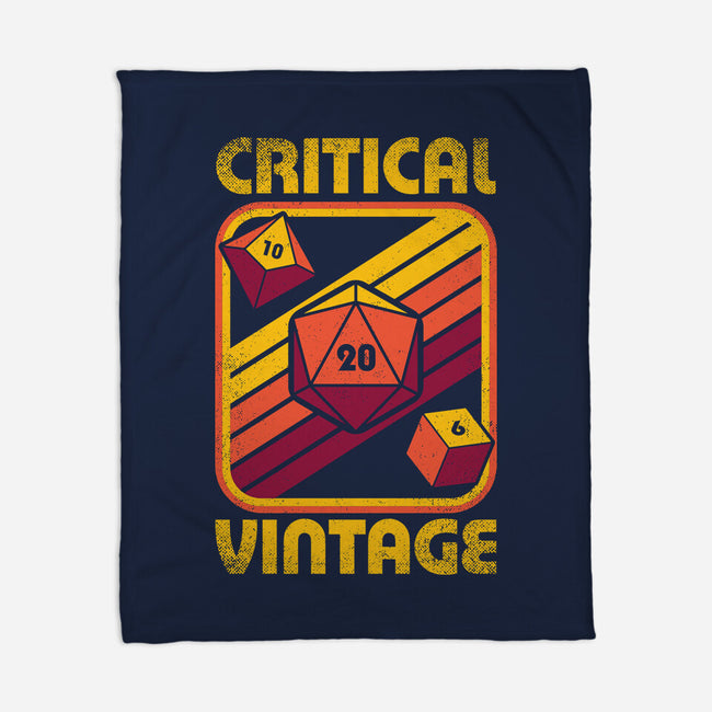 RPG Vintage Critical Dice-None-Fleece-Blanket-Studio Mootant