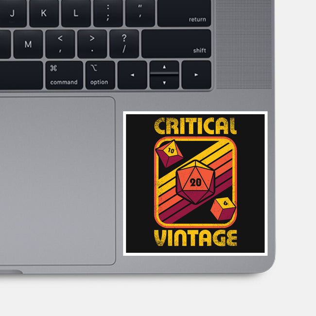 RPG Vintage Critical Dice-None-Glossy-Sticker-Studio Mootant