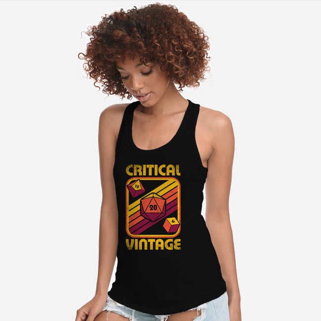 RPG Vintage Critical Dice-Womens-Racerback-Tank-Studio Mootant