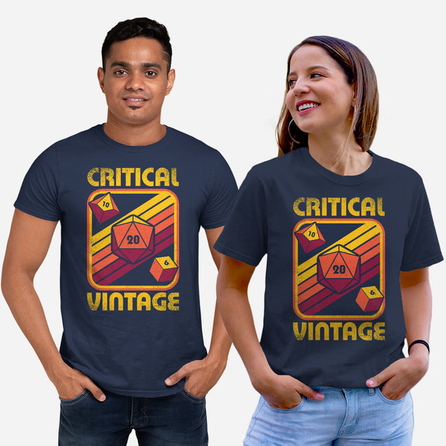 RPG Vintage Critical Dice-Unisex-Basic-Tee-Studio Mootant