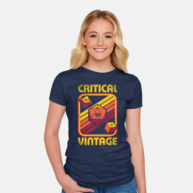 RPG Vintage Critical Dice-Womens-Fitted-Tee-Studio Mootant