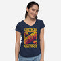 RPG Vintage Critical Dice-Womens-V-Neck-Tee-Studio Mootant