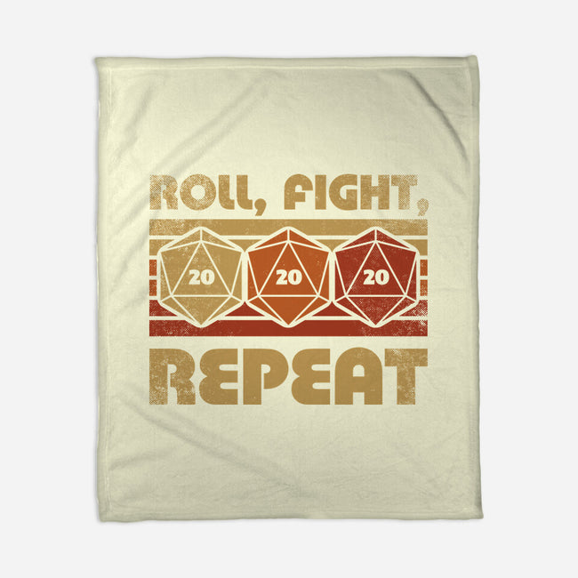 RPG Vintage Roll Fight-None-Fleece-Blanket-Studio Mootant