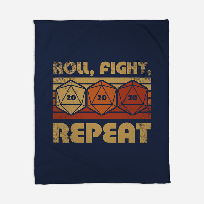 RPG Vintage Roll Fight-None-Fleece-Blanket-Studio Mootant