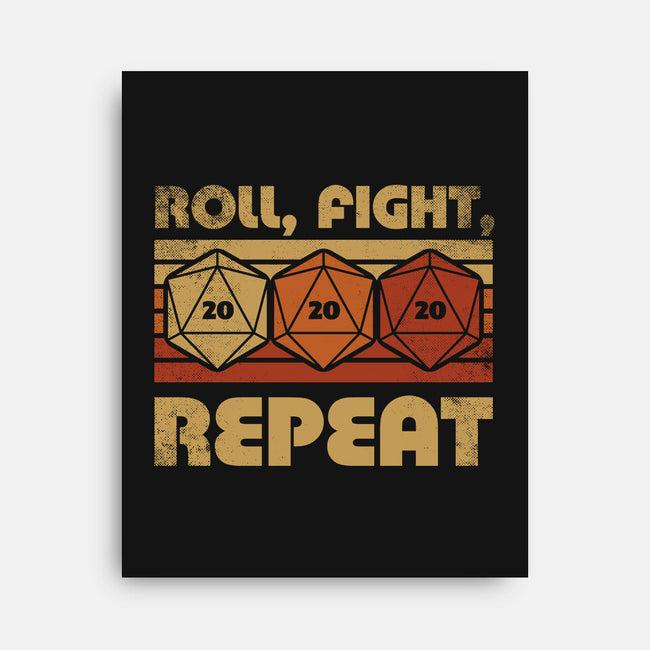 RPG Vintage Roll Fight-None-Stretched-Canvas-Studio Mootant