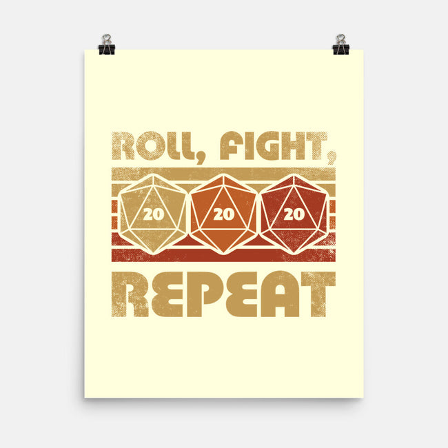 RPG Vintage Roll Fight-None-Matte-Poster-Studio Mootant