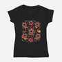Weird Cute-Womens-V-Neck-Tee-Vallina84