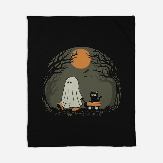 Moonlit Walk-None-Fleece-Blanket-dfonseca