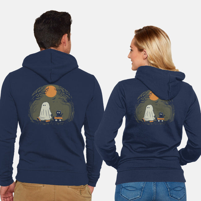 Moonlit Walk-Unisex-Zip-Up-Sweatshirt-dfonseca