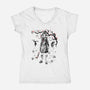 Hinako Sumi-E-Womens-V-Neck-Tee-Astrobot Invention