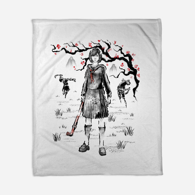 Hinako Sumi-E-None-Fleece-Blanket-Astrobot Invention