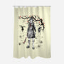 Hinako Sumi-E-None-Polyester-Shower Curtain-Astrobot Invention