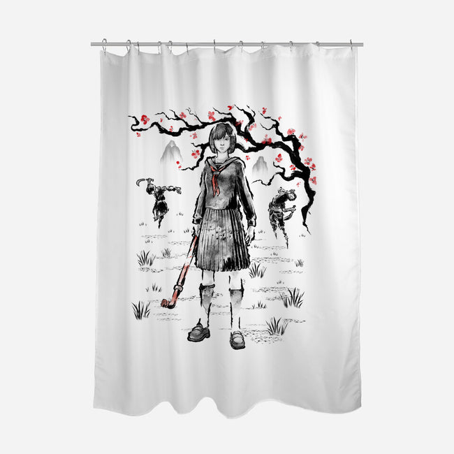 Hinako Sumi-E-None-Polyester-Shower Curtain-Astrobot Invention