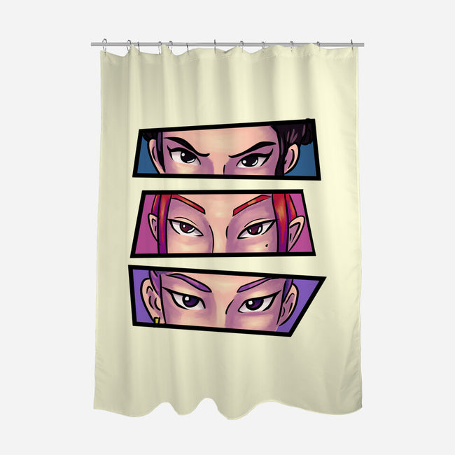 Kpop Eyes-None-Polyester-Shower Curtain-nickzzarto