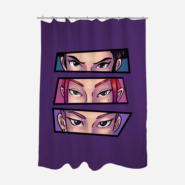 Kpop Eyes-None-Polyester-Shower Curtain-nickzzarto