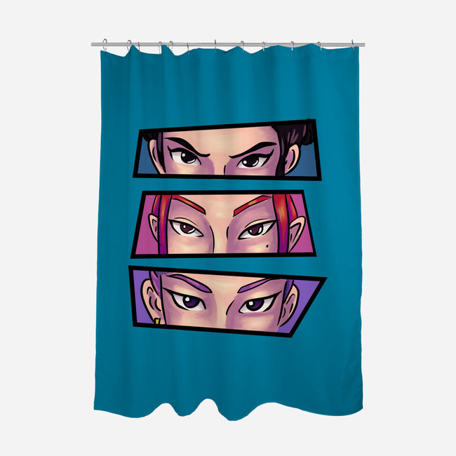 Kpop Eyes-None-Polyester-Shower Curtain-nickzzarto