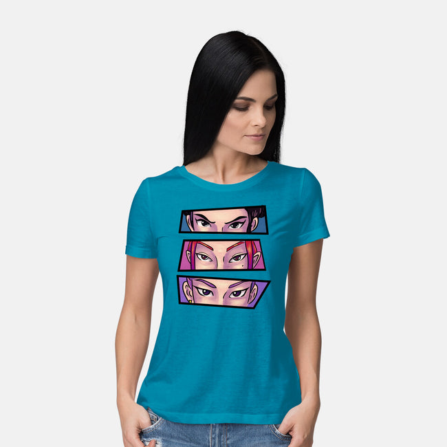 Kpop Eyes-Womens-Basic-Tee-nickzzarto