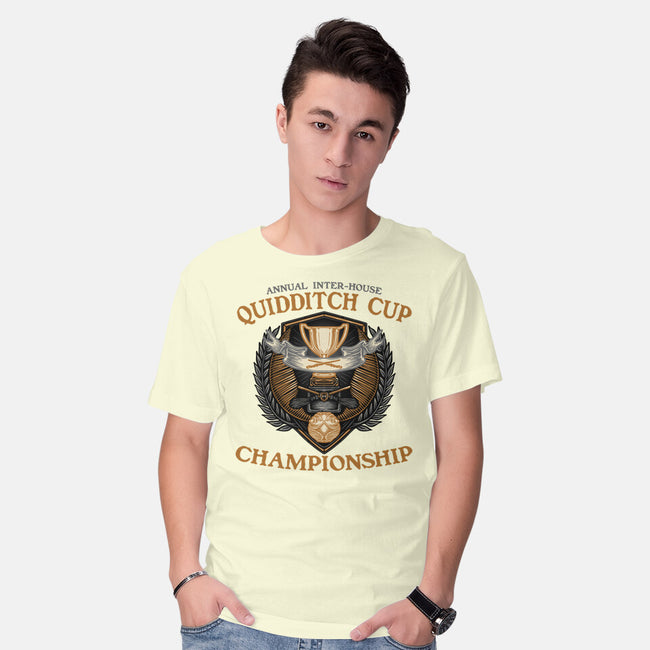 Quidditch Cup Championship-Mens-Basic-Tee-glitchygorilla
